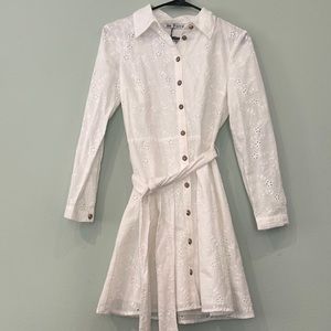 Zara eyelet white lace summer dress. Brand new with tags!